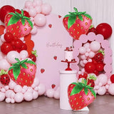 6Pcs Strawberry Foil Balloons Sweet Fruit Birthday Party Decorations