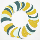 Sage-Green Gold White Mint-Green Party-Decorations - 52Ft Heart Paper Garland Streamers Birthday Banner Bridal Baby Shower Wedding Bachelorette Engagement Graduation Hanging Decor