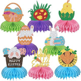 8 Pcs Easter Centerpieces For Tables Easter Honeycomb Centerpieces Easter Table Decorations Bunny Party Decorations Spring Festival Party Supplies