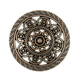 12 Pieces Lacework Filigree Antique Copper Metal Shank Buttons. 21Mm (