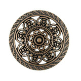 12 Pieces Lacework Filigree Antique Copper Metal Shank Buttons. 21Mm (