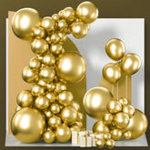 Metallic Gold Balloons, 140 Pcs Gold Metallic Balloons Different Sizes Pack Of 18 Inch 12 Inch 10 Inch 5 Inch Gold Balloons For Balloon Garland Or Balloon Arch As Party Decorations, Gold-G101