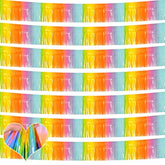 10 Pack 10 Feet Foil Fringe Garland Metallic Tinsel Banner Wall Hanging Curtain Streamers Backdrop For Parade Floats Bachelorette Wedding Birthday Party Thanksgiving Christmas Decorations(Rainbow)