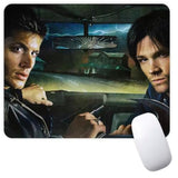 Supernatural Winchesters Sam Dean Castiel Angel Tv Show Fantasy Horror Drama Magic Family Business Non-Slip Mousepad Gaming Computer Gaming Desktop Laptop Mouse Pad 7.1 X 8.7 Inches