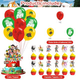 Zenon Farm Party Decorations,Superstars Zenon Farm Birthday Party Supplies Includes Banner - Cake Topper - 24 Cupcake Toppers - 18 Balloons, Blue