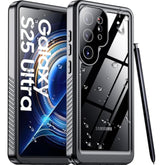 Designed For Samsung Galaxy S25 Ultra Case Waterproof, Built-In Lens & Screen Protector Military Grade Shockproof Dropproof Ip68 Underwater Full Body Phone Case For Galaxy S25 Ultra 6.9"-Black