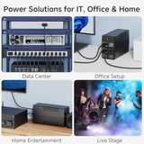 Cable Matters 2-Pack Long Computer to PDU Power Extension Cord - 15ft, IEC C14 to IEC C13 PDU Power Cord, 10A, 18AWG, Black