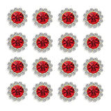 50 Pcs Rhinestone Embellishments Crystal Button Silver Flatback Diy Cr