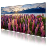 Desk Pad Protector, Mouse Pad, Office Desk Mat, Non-Slip Pu Leather Desk Blotter, Laptop Desk Pad, Waterproof Desk Writing Pad For Office And Home (Lupine Flower)