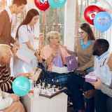 48 Pieces Nurse Balloons 12 Inch, Latex, Red, Blue and White