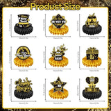 9pc Gold & Black 2026 NYE Party Table Centerpieces