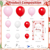 127Pcs Red Pink White Balloons Arch Kit, She Is The Cherry On Top Banner Backdrop, Cherry Birthday Bridal Shower Party Decorations, Fruit Baby Shower Balloons Garland Party Decor