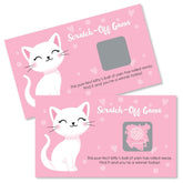 Big Dot of Happiness Purr-FECT Kitty Cat - Kitten Meow Baby Shower or Birthday Party Game Scratch Off Cards - 22 Count