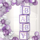 Purple Butterfly Baby Shower Boxes: First Birthday Centerpieces