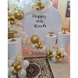124pcs White & Gold Balloon Garland Kit β Elegant Arch with Confetti Balloons for Any Celebration
