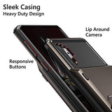 Case for Galaxy Note 10+ Case Wallet 4-Slot Pocket ID Card Holder Scratch Resistant Dual Layer Protective Bumper Rubber Armor Hard Shell Cover for