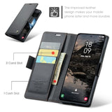 Wallet Case For Samsung Galaxy S25 Fe, Pu Leather Magnetic Flip Case With Rfid Blocking Card Holder Kickstand For Women Men, Shockproof Durable Protective Phone Cover For Galaxy S25 Fe (Black)