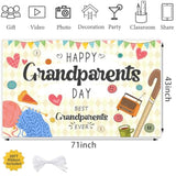 Grandparents Day Party Decorations, Best Grandparents Ever Banner Backdrop, Happy Grandparents Day Banner Party Supplies