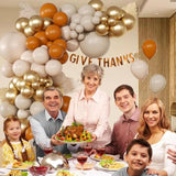 Fall Balloon Arch Garland Kit: Burnt Orange, Sand, & Gold - 166pcs