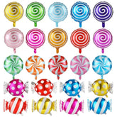 23Pcs Sweet Candy Bar Balloons 18" Foil Mylar Lollipop Christmas Balloons For Holiday Baby Shower Birthday Party Supplies Decorations
