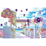 50pcs Purple & White Balloons Set - Confetti Latex Balloons for Party Decor