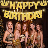 167Pcs Diy Glitter Customizable Banner Kit Custom Banner Happy Birthday Personalized Letter Banners Decor For Christmas Baby Shower Birthday Party Decorations Supplies(Glitter Gold?