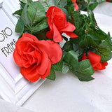 Artificial Peony Flower Garland, Red Silk Hanging Vines, Wedding Arch Wall Backdrop Party Decor