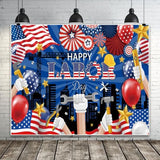 10x8ft Labor Day Backdrop Red White and Blue Flag Balloons Large Happy Labor Day Photography Background Banner for Celebration Party Decorations for Office Home Outdoor Photo Booth Props