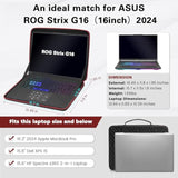 Hard 16 Inch Laptop Case Compatible For Asus Rog Strix G16 2024/2023, Zephyrus G15, Rog Strix Scar 16, Lenovo Legion Pro 5I Hard Shell Laptop Hard Case Eva Shockproof Water Resistant, Black