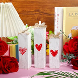 Valentine'S Day Table Block Valentine Tiered Tray Decor Wooden Table Centerpiece Block Signs Farmhouse Valentines Day Tabletop Sign For Valentine'S Day Wedding Anniversary Party Table Decor, 3 Pcs