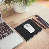 Mouse Tray Aluminum Mouse Pad, Aluminum Alloy Non-Slip Gaming Mouse Pad Mat Double Sided Accurate Control Mousepad For Pc(Black)