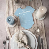 Baby Shower Advice & Prediction Cards - For 50 Guests - Blue Onesie Double Sided Advice + Predictions Cards - Minimalist Baby Shower Decorations & Games For Boys - (Set Of 50)