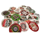 Christmas Freshie Round Cardstock 3" Inches | 32 Pk | Mixed Holiday Card Stock Cut Out Circles Supplies For Scented Aroma Beads Circle Molds Car Candle Random