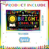 Back To School Decorations Back To School Backdrop Here'S To A Bright School Year First Day Of School Banner Large Welcome Banner For First Day Of School Photo Backdrop