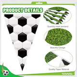 5 Pcs Soccer Party Decorations, 49 ft Pennant Bunting Banner