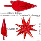 Starburst Balloons, 60 Pcs Star Balloons 12 Spike Foil Explosion Party