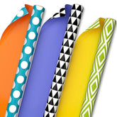 3 Reversible Gift Wrap Rolls – Modern Black, White & Brights for Any Occasion