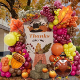 Fall Balloon Arch Kit: Thanksgiving Turkey & Maple Leaf Decor
