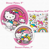 Hello Kitty Birthday Decorations - Hello Kitty Party Decorations - Plates, Napkins, Tablecloth, Checklist - Party Supplies for 8 Guests