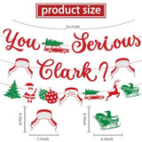 You Serious Clark No-Diy Glitter Red Christmas Vacation Decorations - Includes Clark Sign Banner And Christmas Vacation Party Supplies Garland