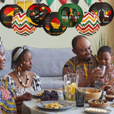 12 Pcs Black History Month Party Decorations Paper Lanterns 8 Inches Round Hanging Paper Decorations for Party Office Classroom Supplies Indoor Outdoor