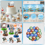 Fishing Birthday Party Decorations, 55 Pack Ofishally One Birthday Decorations, Gone Fishing Party Decorations Includes Backdrop, Tablecloth, Banner, Balloons, Centerpieces, Cupcake Toppers