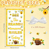 Spring Bee Classroom Decorations Door Cover Motivational Be The Reason Someone Smiles Door Banner Honeybee Sunflower Butterfly Flower Hanging Banner Backdrop For Summer School Home Wall Party Supplies