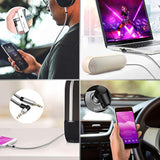 Aux Cord,20 Ft 3.5Mm Audio Cable Headphone Cable Male To Male Stereo Hi-Fi Sound Nylon Braided Aux To Aux 1/8 Cable For Car Home Stereos Speakers Tablets, Speakers