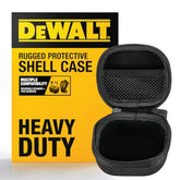 DEWALT Heavy Duty Protective Headphone Case for TWS Earbuds & Wearable Speaker, Compact Lightweight w/EVA Headphone Case Hard Shell, Shockproof, Water-Resistant, Soft Interior & Accessory Mesh Pocket