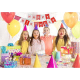 Red & White Happy Birthday Banner for Party Decorations & Supplies