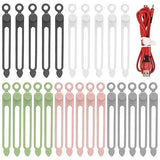 25 Pcs Silicone Cable Ties, Reusable Cable Straps Wire Organizer, Cable Management Cord Organizer For Fastening Earphone Phone Charger Home Office Desk Kitchen Appliances Cable Cords Wires