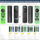 Firestick Remote Covers (3Pcs) Compatible With Alexa Voice Remote (3Rd Gen) With Fire Tv Stick 4K, Silicone Cases With Lanyard (Glow Green & Blue & Red)