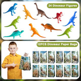 128P Dinosaur Party Favors Dino Goodie Bags Masks Stickers Toys Birthday Supplies
