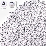 1900Pcs 7-Color Round Letter Beads 4×7mm with Elastic String for Jewelry Making